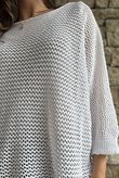 Conrad Grunge Loose Cotton Knit White  Pre order due 1 week 